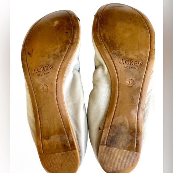 J Crew Women Mila ballerina flats grey/navy, sz made in Italy 9.5 - Picture 7 of 7